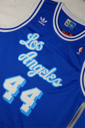 Maillot De Basket Los Angeles Lakers David West 44 Engrener Retro Bleu